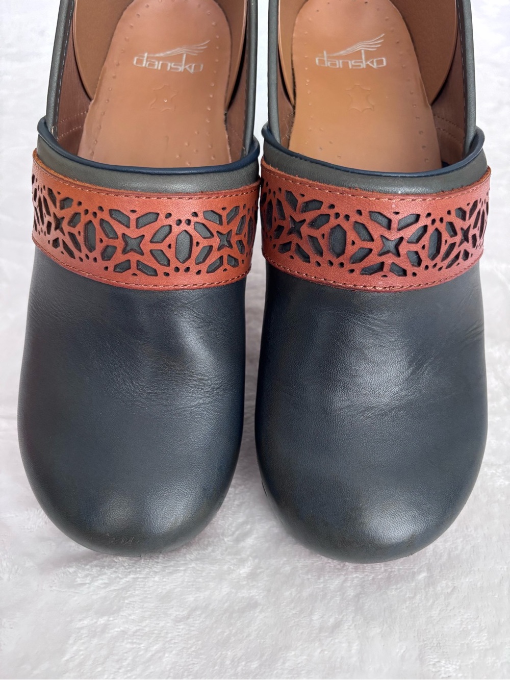 DANSKO Pavan Navy Full Grain Leather Professional Slip-On Clog--EUC--11 - Picture 3 of 15